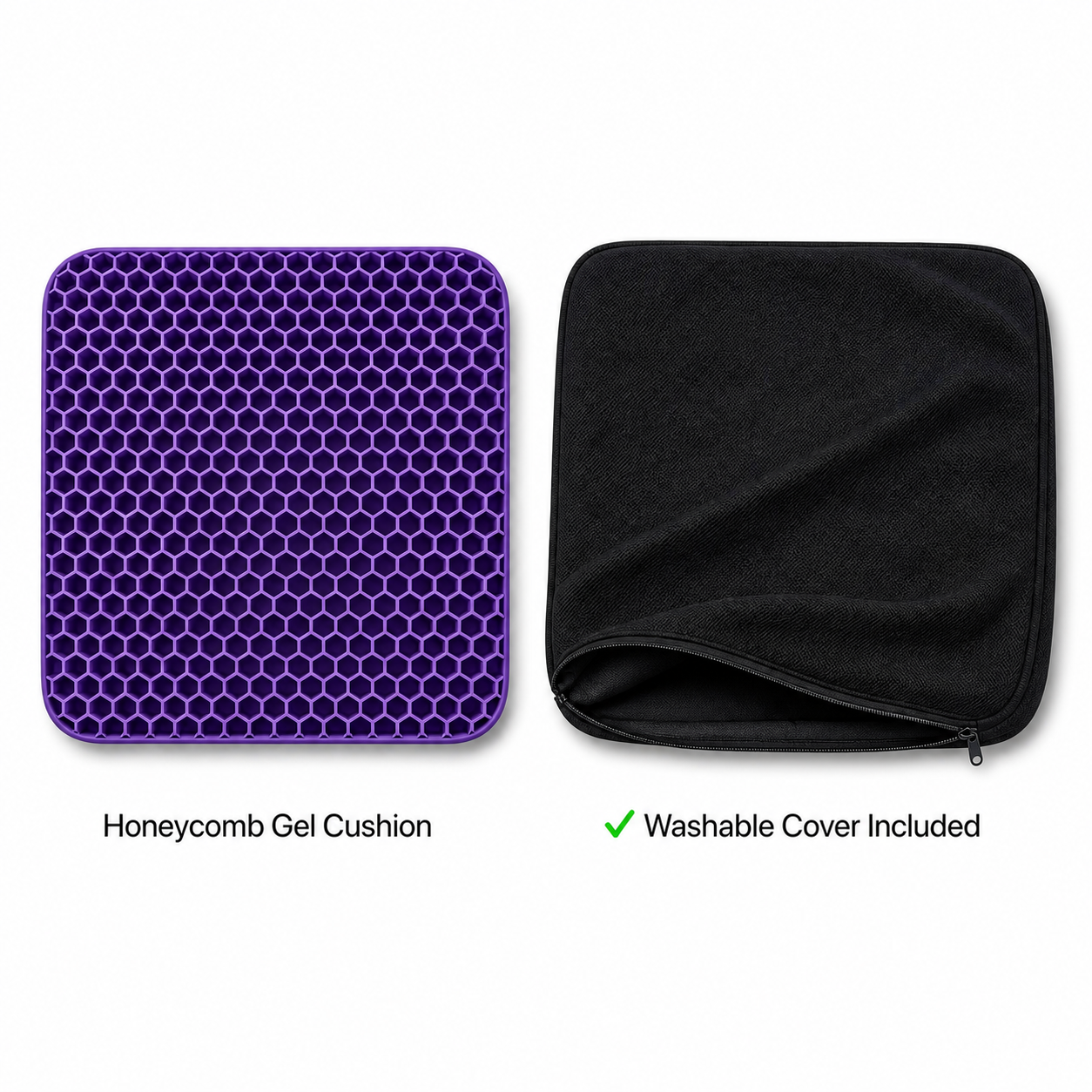 Relevia Honeycomb Gel Seat Cushion – Instant Relief for Back, Tailbone & Coccyx Pain