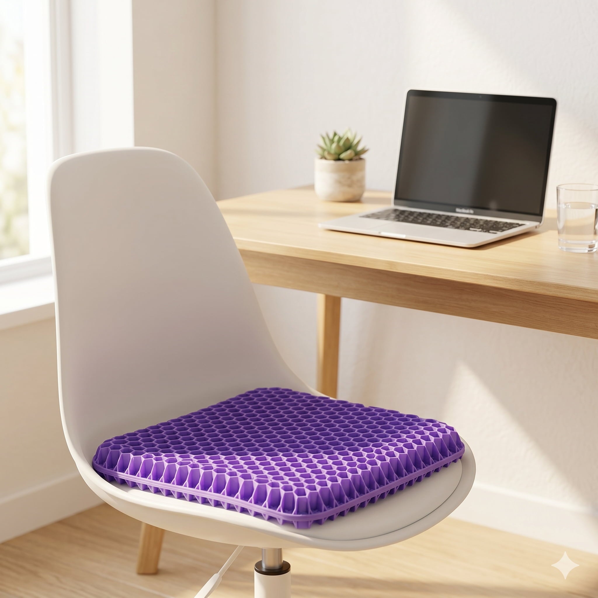 Relevia Honeycomb Gel Seat Cushion – Instant Relief for Back, Tailbone & Coccyx Pain